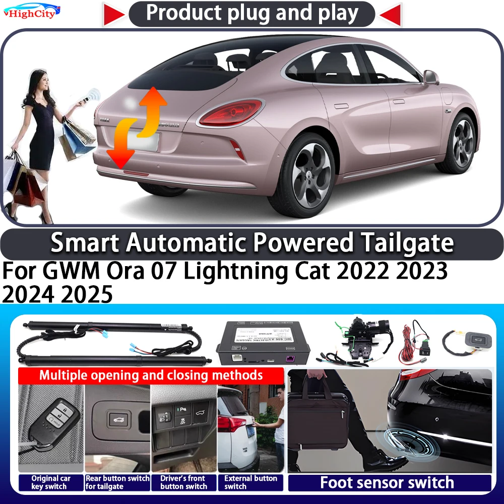 For GWM Ora 07 Lightning Cat 2022 2023 2024 2025 Smart Automatic Powered Tailgate Key Control Lift Close Electric Power Tailgate