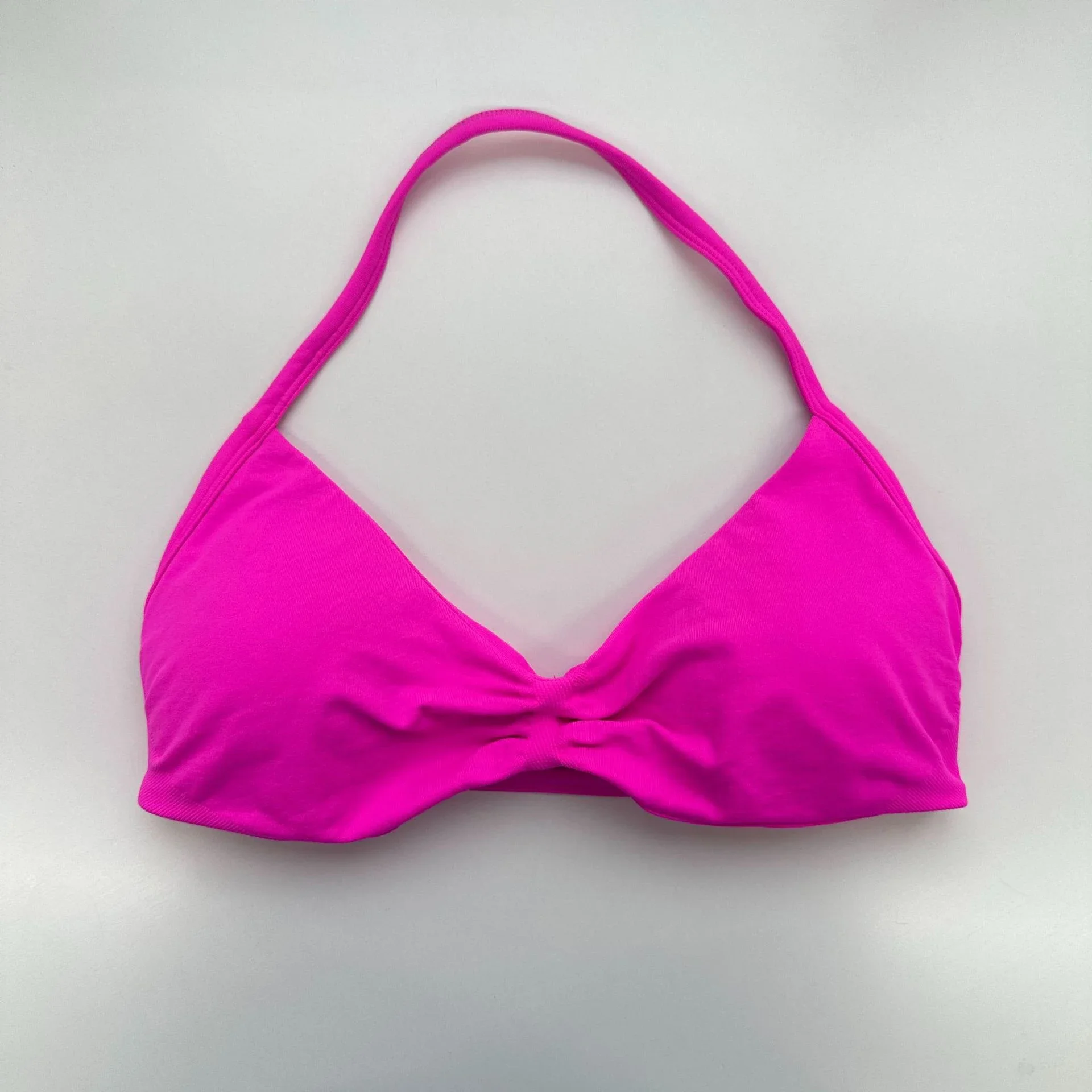 Impact New Color Bright Fuchsia Strappy Bra For Women Seamless Backless Halter Sports Removable Bra Workout Sports Yoga Top