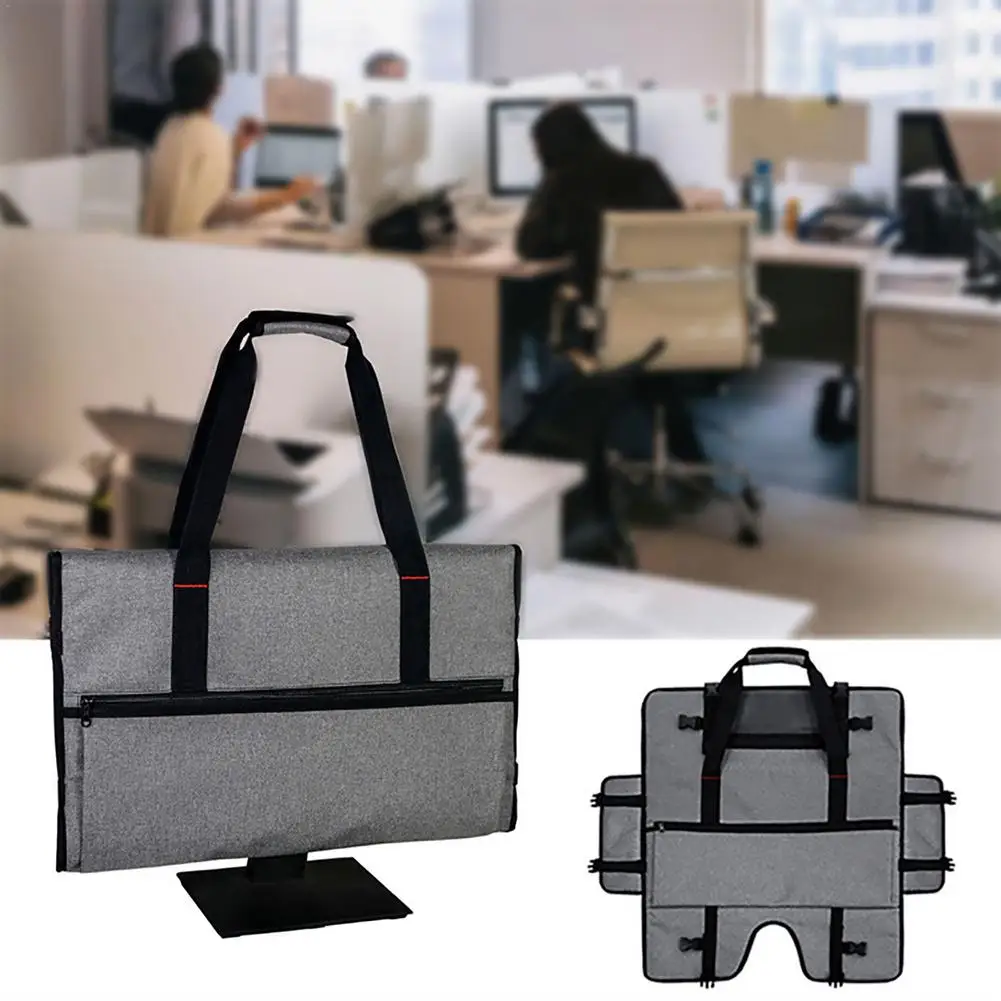 

Monitor Carrying Case Protective Monitor Carrying Case Computer Carrying Bag With Multiple Pockets For 20-24in Monitors Screens