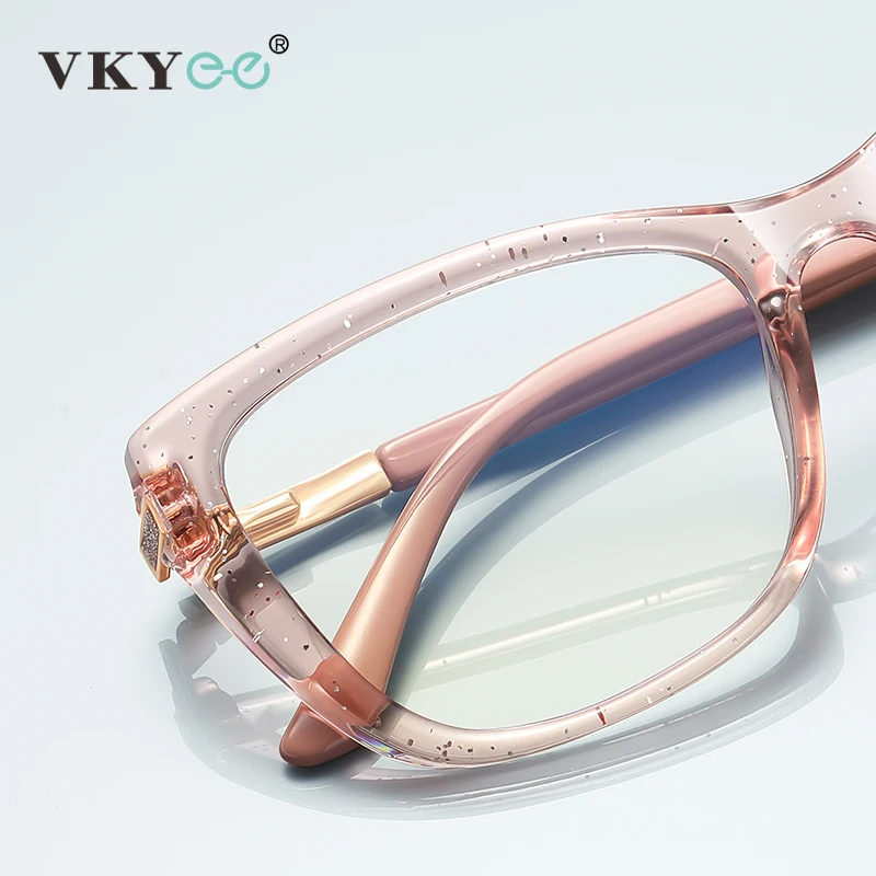 VKYEE New Fashion Personalized Cat's Eye Simple Design Women's Anti-Blue Light Glasses Customizable Prescription Photo-chromatic