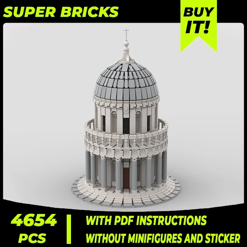 Roman Street View Model Moc Building Bricks The Temple Of Bramante Technology Blocks Gifts Christmas Toys DIY Sets Assembly