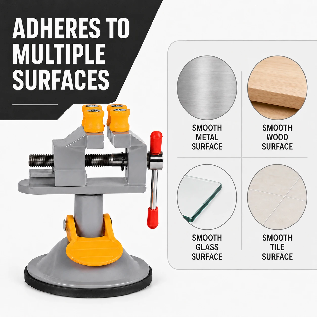 Household Desktop Mini Bench Vise Suction Cup Universal Swivel Clamp Vise for DIY Handcraft Model Processing Fixing Tool