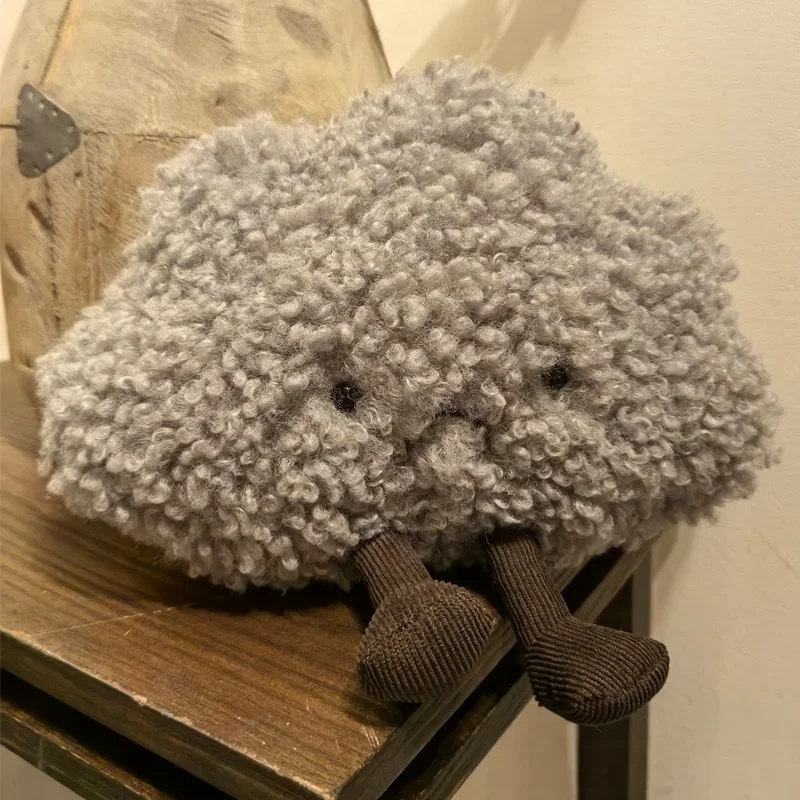 Morbido adorabile cuscino a forma di nuvola Kawaii farcito peluche nuvole scure biancheria da letto giocattolo camera del bambino decorazione della casa regalo per bambini