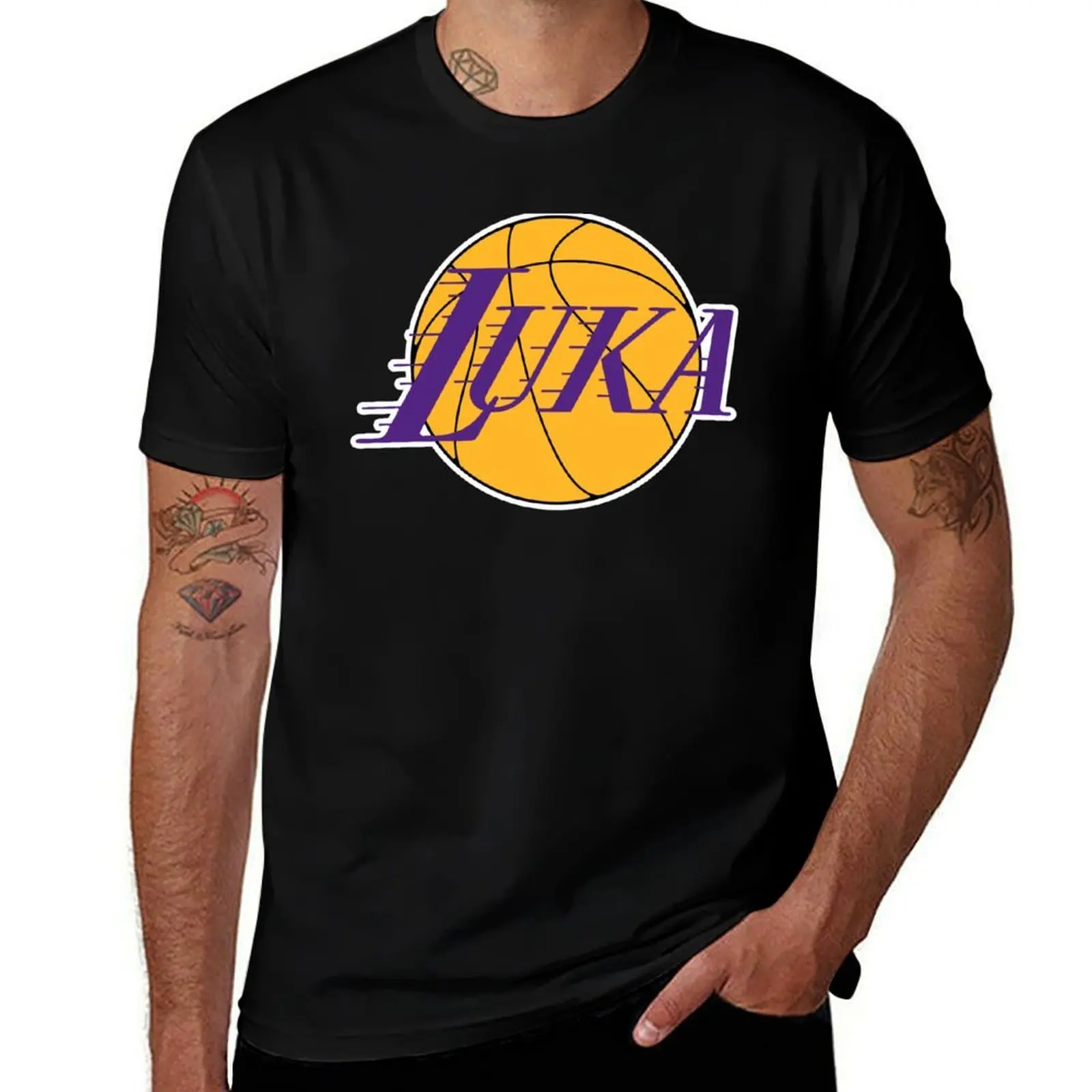 

Luka Doncic Los Angeles Basketball T-Shirt cotton t shirt man man t shirt heavy cotton T-Shirt