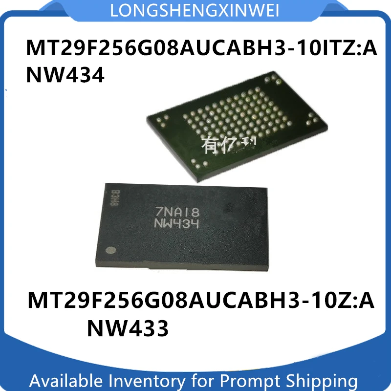 1PCS MT29F256G08AUCABH3-10ITZ:A NW434 MT29F256G08AUCABH3-10Z:A NW433 BGA100