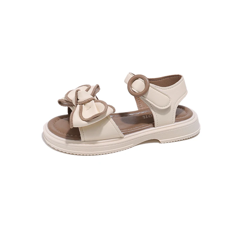 

Girls Bow Sandals Fashion Princess Sweet Kids Beach Shoes 2026 Summer Brand New Size 26-37 with Bow-knot Open Toes Soft Tide Hot