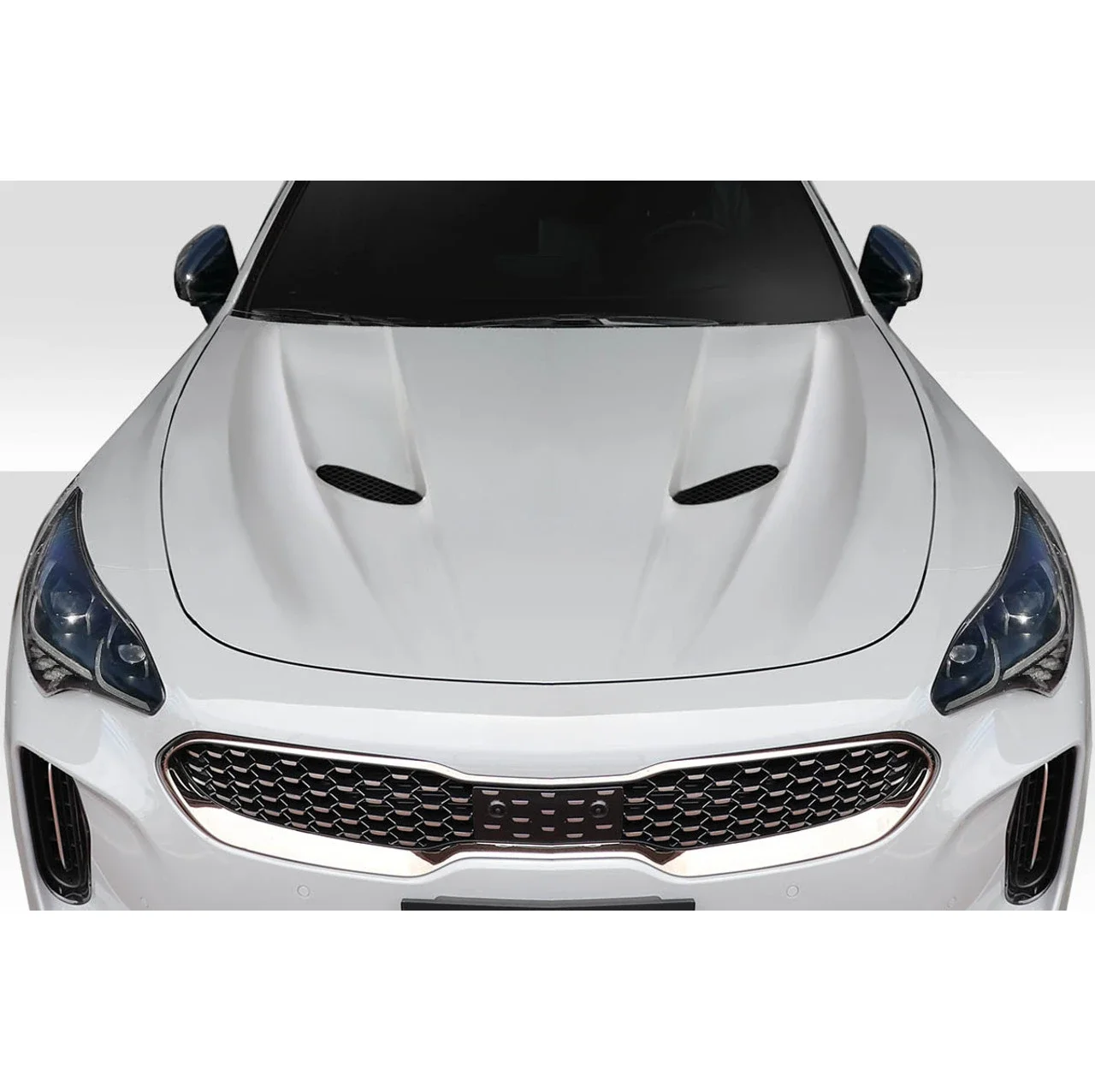 

carbon fiber double vented hood for Kia stinger carbon bonnet perfect fitment guaranteed