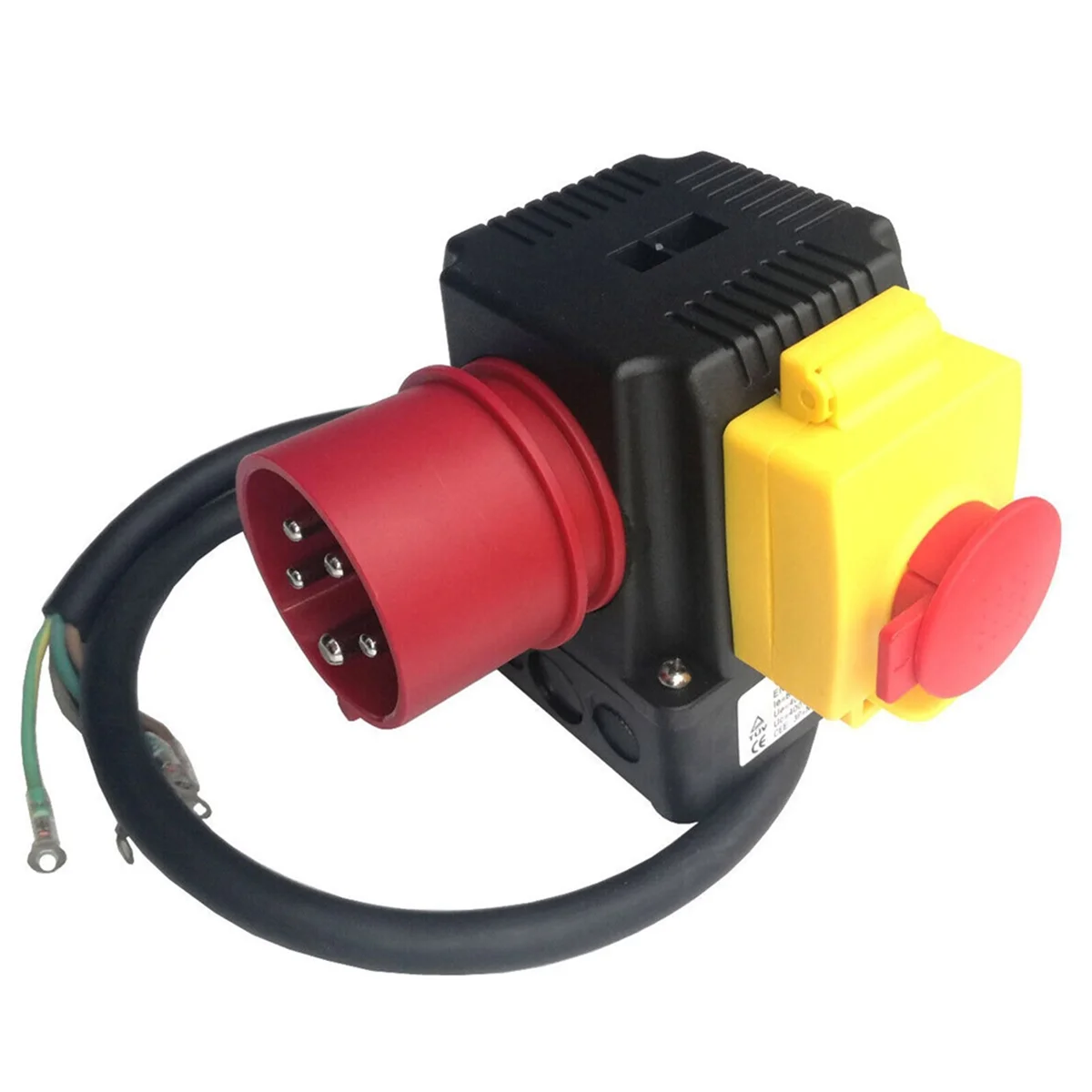 KOA1L 2 in 1 Multifunctional 250/400V 16A Magnetic Emergency Stop Push Button Switch 5P Industrial Socket