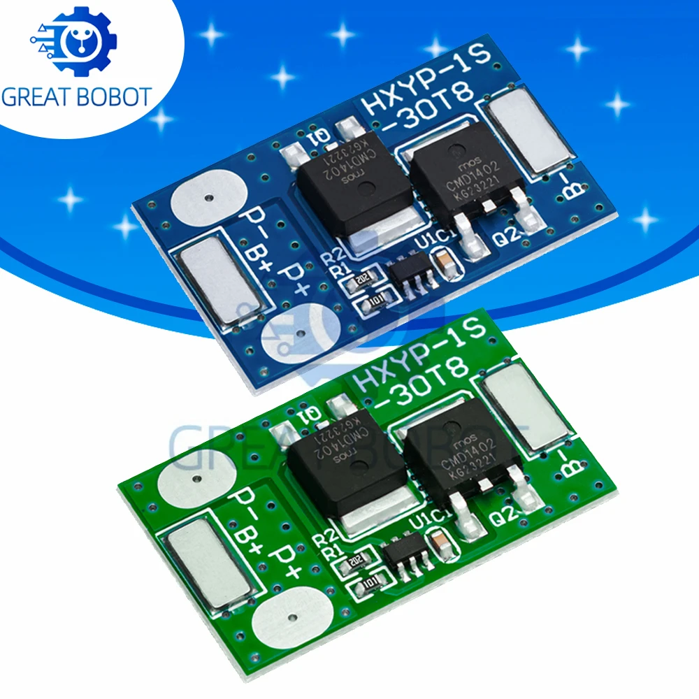 1~5PCS 1S LiFePO4 BMS Charging Board: 3.2V/3.7V 7A – Short Circuit, PCM, Self-Recovery & Temp Protection