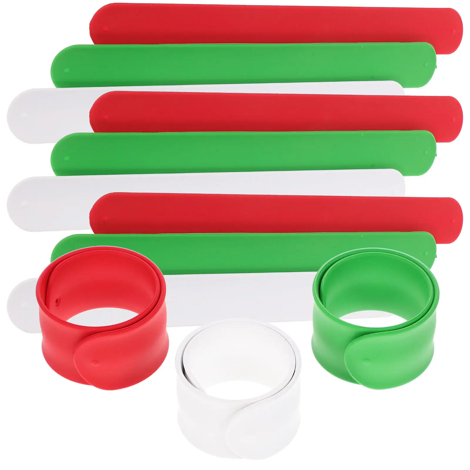 12pcs Silicone Party Bracelets – Slap Wristbands for Birthday, Festival & Celebration Favors