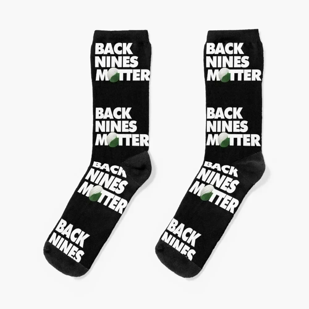 Back Nines Matter Funny Golf Saying Socks Running bright garter sport designer brand Socks Men Women's