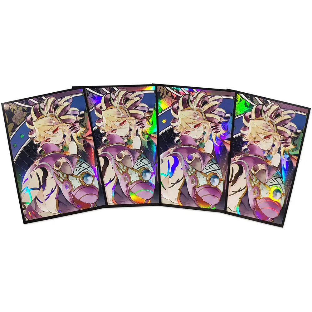 

YuGiOh Trading Cards Protector, Holographic Animation Sleeves, Cute Card Deck Cover, Japanese Size, 63x90mm, 100Pcs