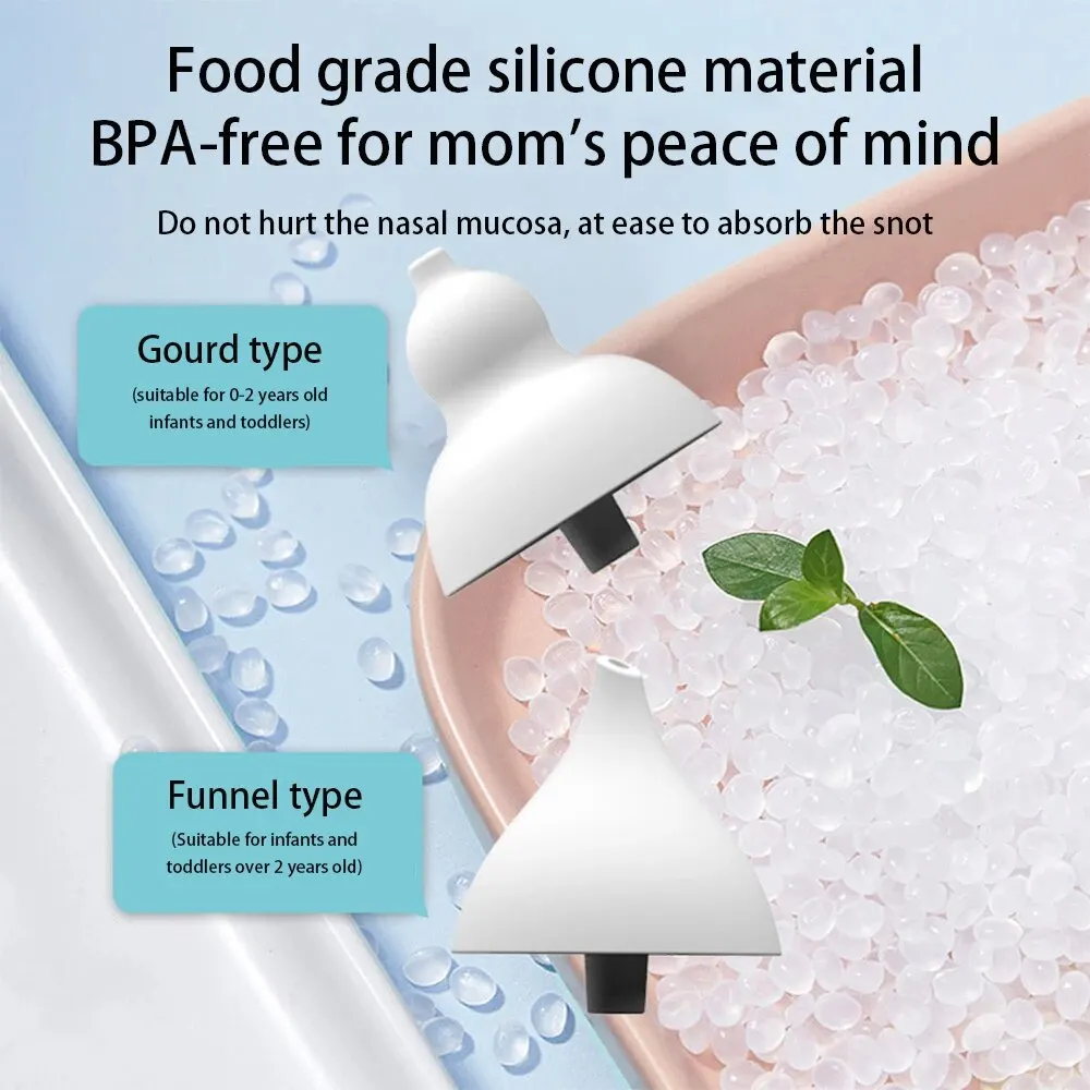 ممتص أنف كهربائي منزلي ، شفاط أنفي ، صامت ، انسداد الطفل ، منظف التهاب الأنف ، شفط بثلاث تروس ، ملحقات غنية