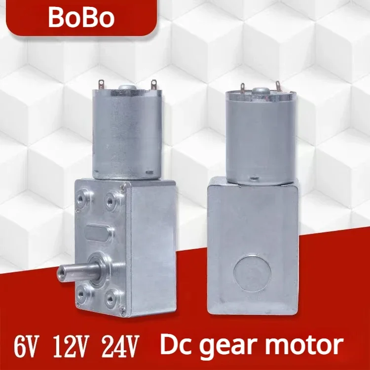 ZGY370 DC 12V Gear Reduction Motor Worm Reversible Turbo Geared Gearbox Reducer 2RPM - 100RPM 200RPM 46/32