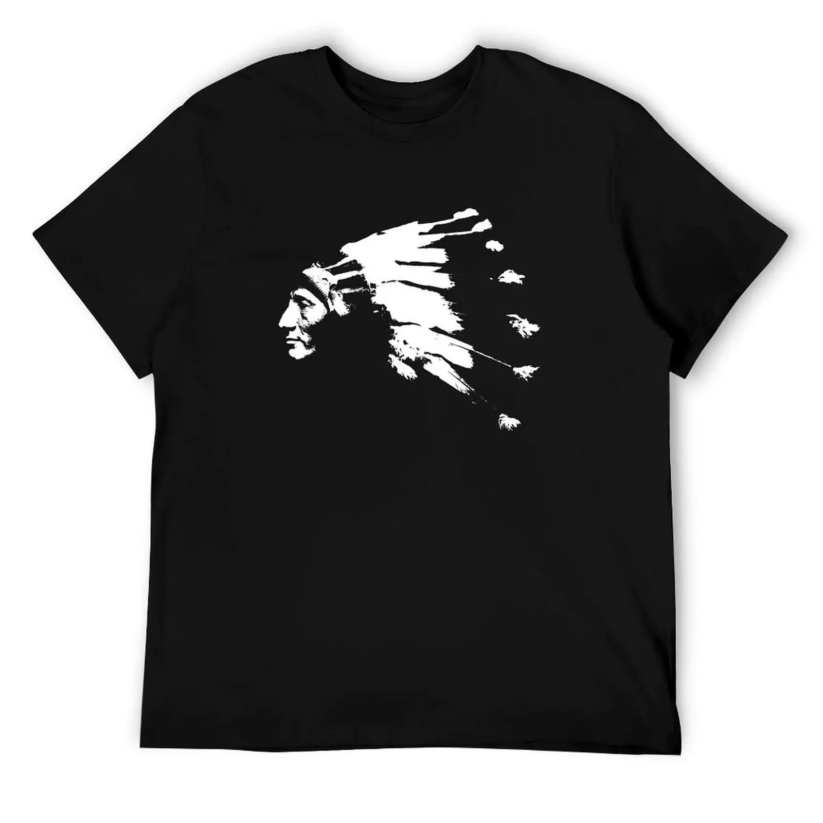 Футболка Whirling Horse Sioux Indian Chief, футболки с рисунком для мужчин, футболка с аниме, футболка