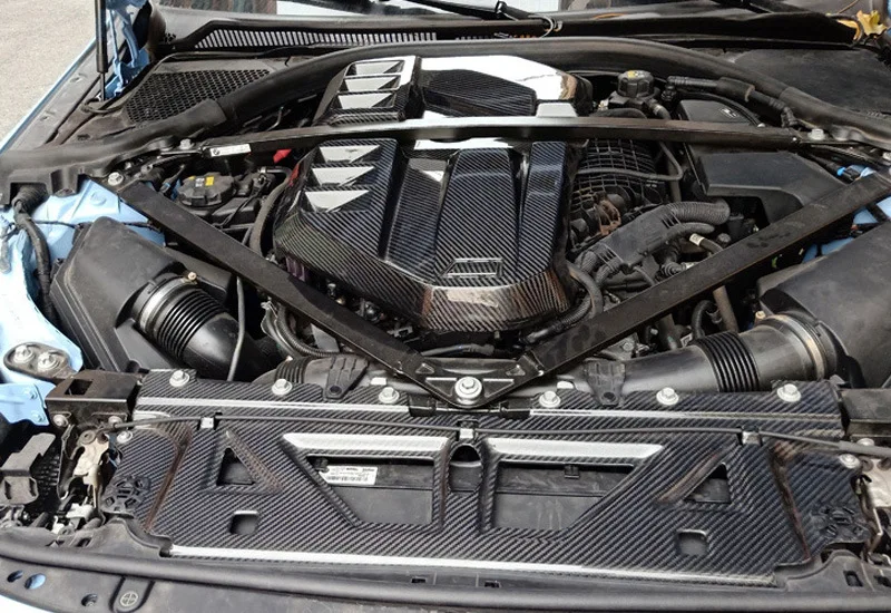 Hot Selling Car Engine Compartment Interior Parts Suitable for M3 M4 G80 G82 Dry Carbon Fiber Engine Compartment Mesh Panel