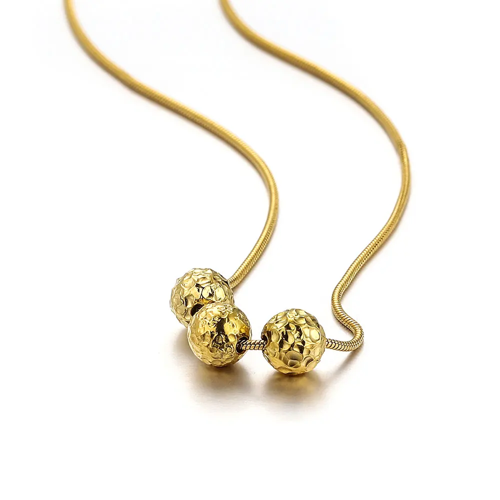 10pcs 4 6 8mm Gold Plated Stainless Steel Frosted Hammered Ball Beads Charm Loose for Bracelet DIY Jewelry Making Supplies Waist - Image 4