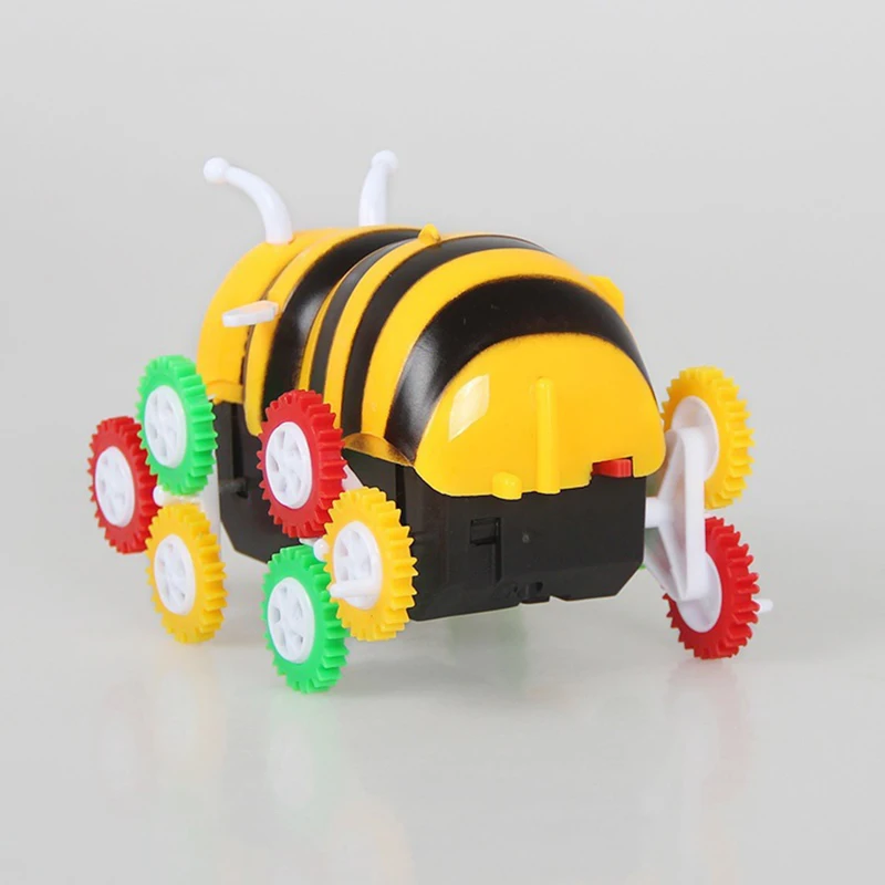 1 pz divertente creativo per bambini ape elettrica auto cartone animato carino giocattolo auto divertente ruote colorate vibrazione automatica ape vacanza regalo di compleanno