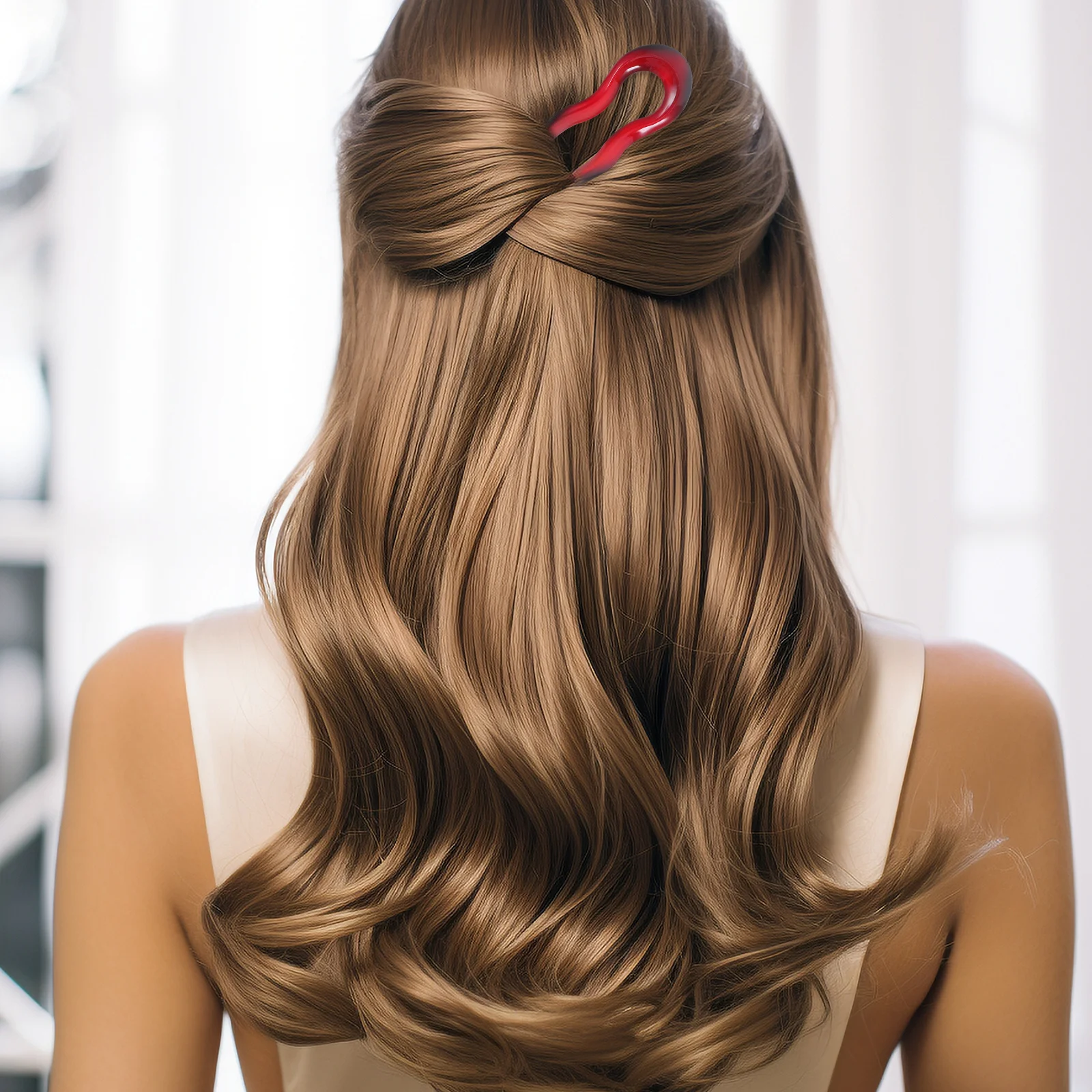 

3pcs U Shaped Hair Clips Chinese Style Hairpins Vintage Bun Updo Accessories Metal Hairpin Sticks For Traditional Asian Outfits