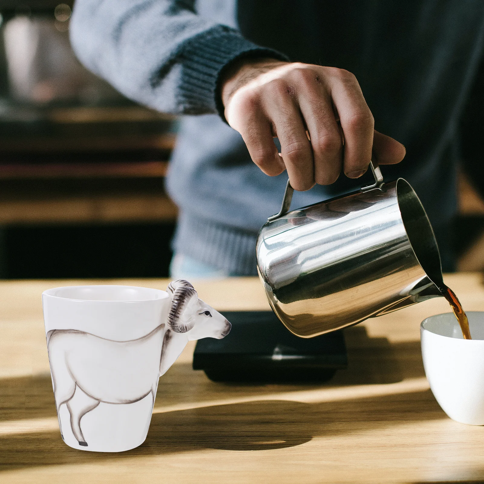 

Ceramic Mug Smooth Edges Coffee Cup Easy Clean Creative Festival Gift Drink Cup Festival Gift Animals Mug