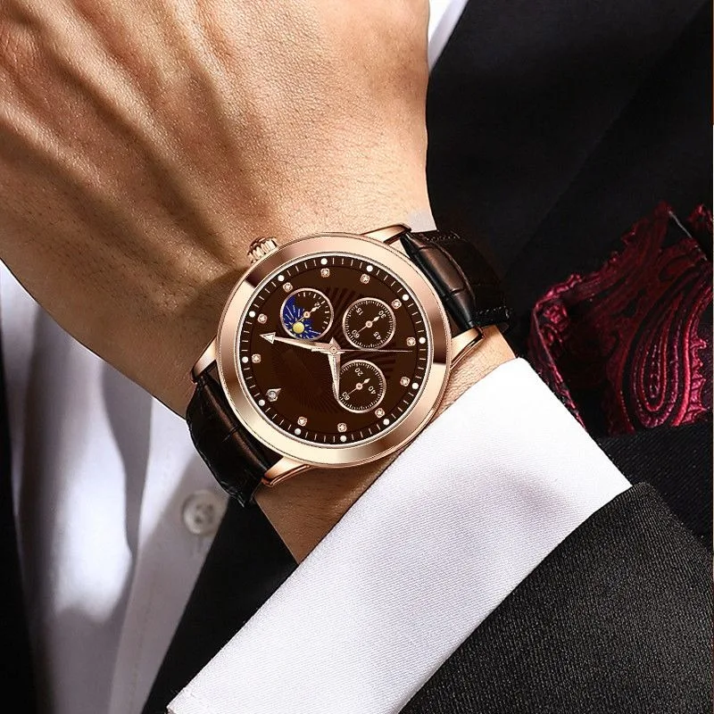 New Business Golden Warrior Light Luxury Versatile Trendy Fashion Elegant Luxury Quartz Watch Men's Watch
