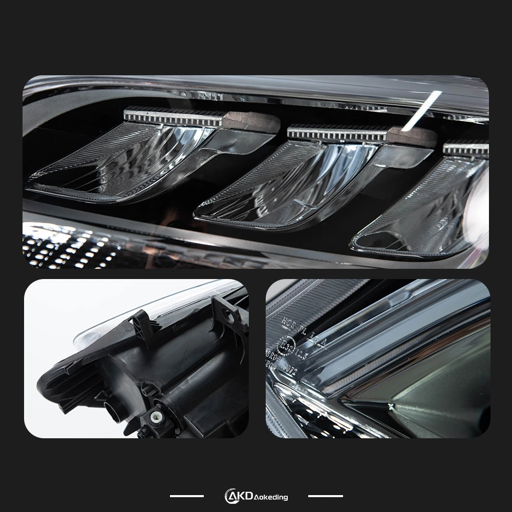 2 قطعة AKD أضواء السيارات لبنز العداء LED المصباح 2018-2023 فئة رئيس مصباح Drl العارض عدسة السيارات