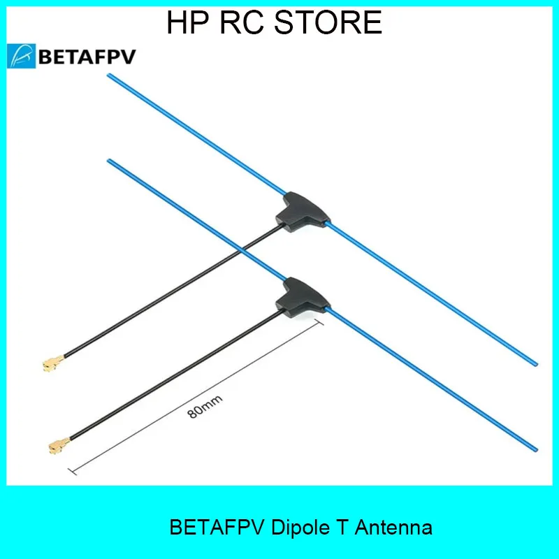 เสาอากาศแบบไดโพล BETAFPV สำหรับตัวรับสัญญาณ 2.4G/915MHz/868MHz กำลังขยาย 2dBi เหมาะสำหรับชิ้นส่วน DIY โดรน FPV (2 ชิ้น)