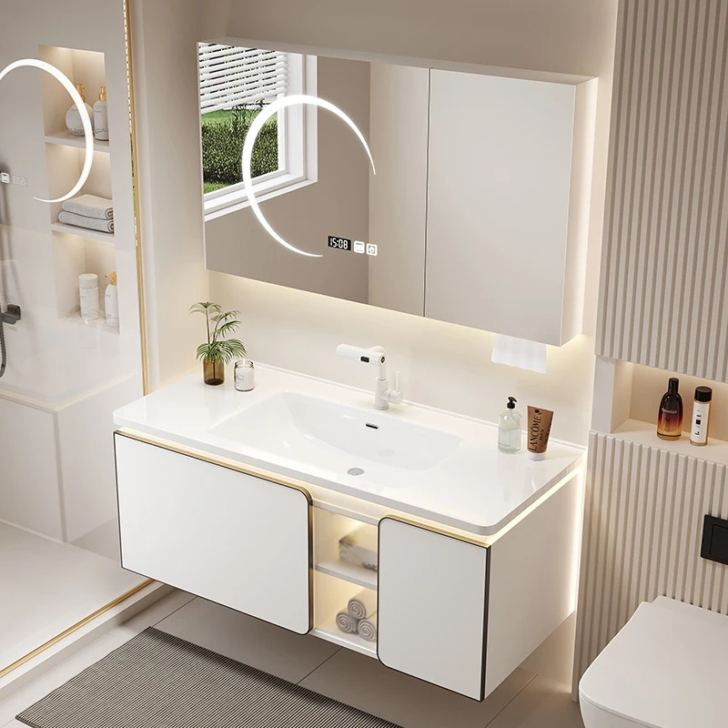 

White Gadgets Bathroom Cabinet Perfume Organizer Makeup Over Modern Bathroom Cabinetskincare Jewelry Gabinete Room Furniture