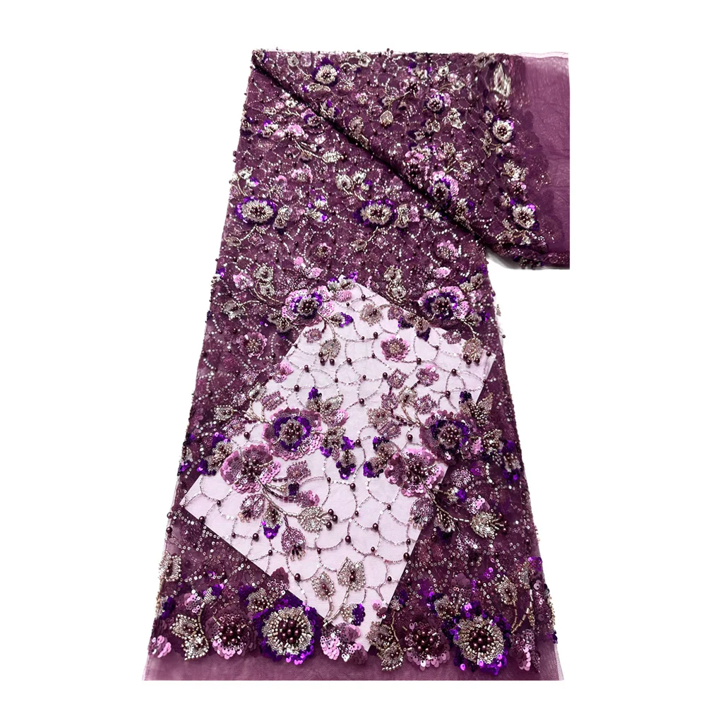 قماش دانتيل مطرز بالترتر الثقيل الأفريقي قماش نيجيري فرنسي تول مطرز قماش دانتيل شبكي موضة فستان حفلات الزفاف