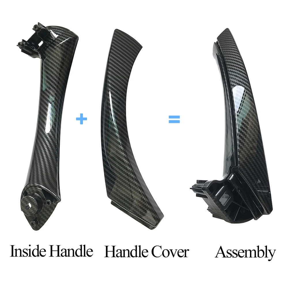 Upgraded LHD RHD Carbon Fiber Inner Door Pull Handle Kit Panel Trim Cover Replacement For BMW 3 Series E90 E91 316 318 320 325