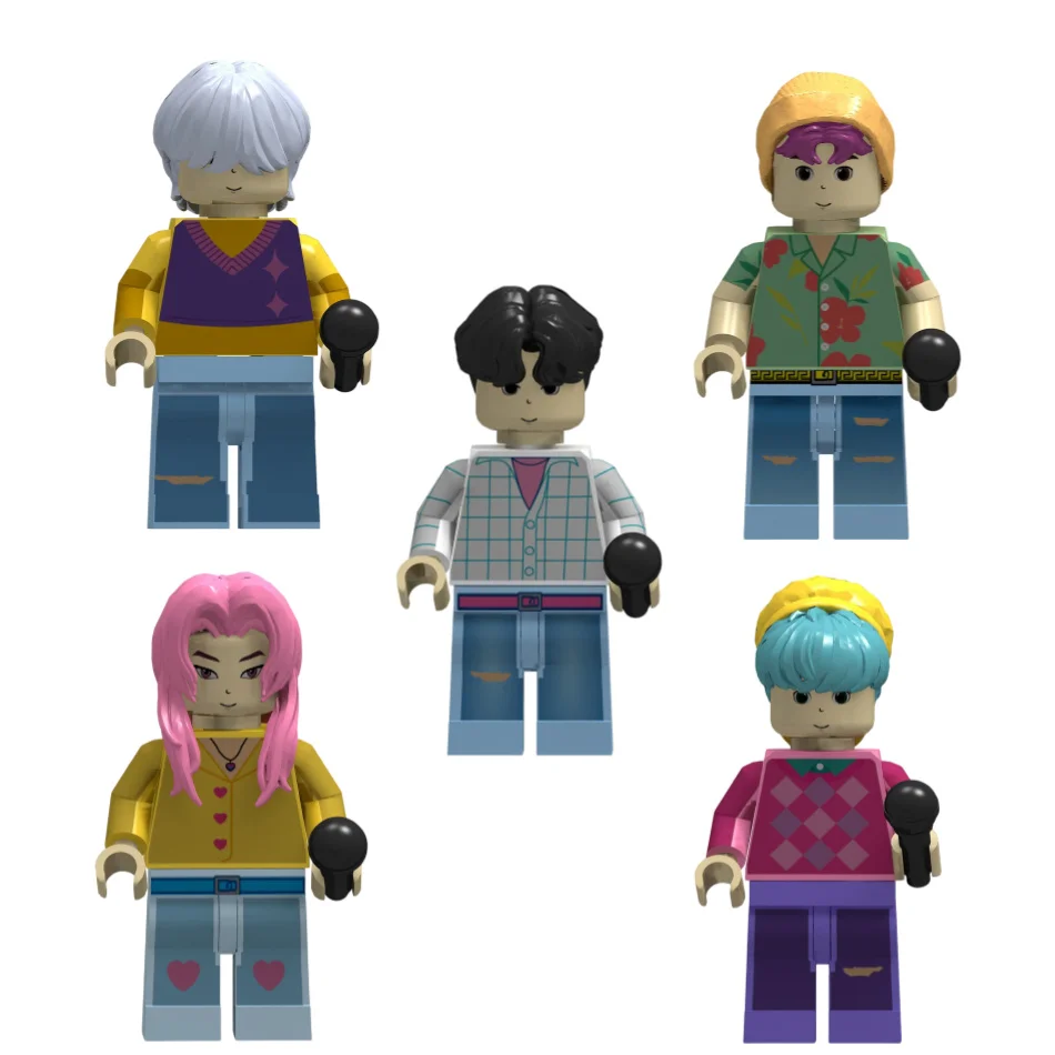 8 pièces Kpop chasseurs de démons Mini figurine blocs de construction jouet périphériques bureau décoration Collection figurines jouet cadeau de noël