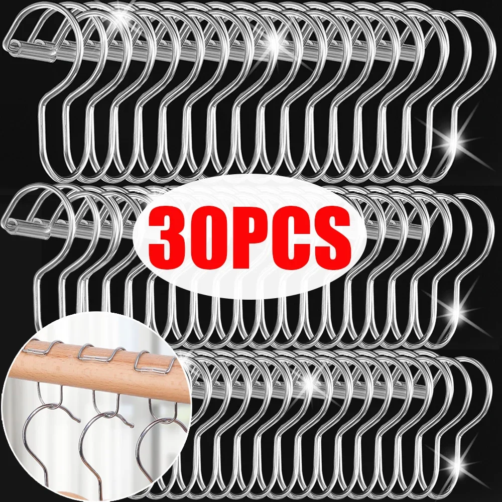 30/1PCS Windproof Laundry Hanging Buckle Stainless Steel Hanger Anti-slip Fixed Lock Hanger Home Clothes Hanging Organizer Hooks