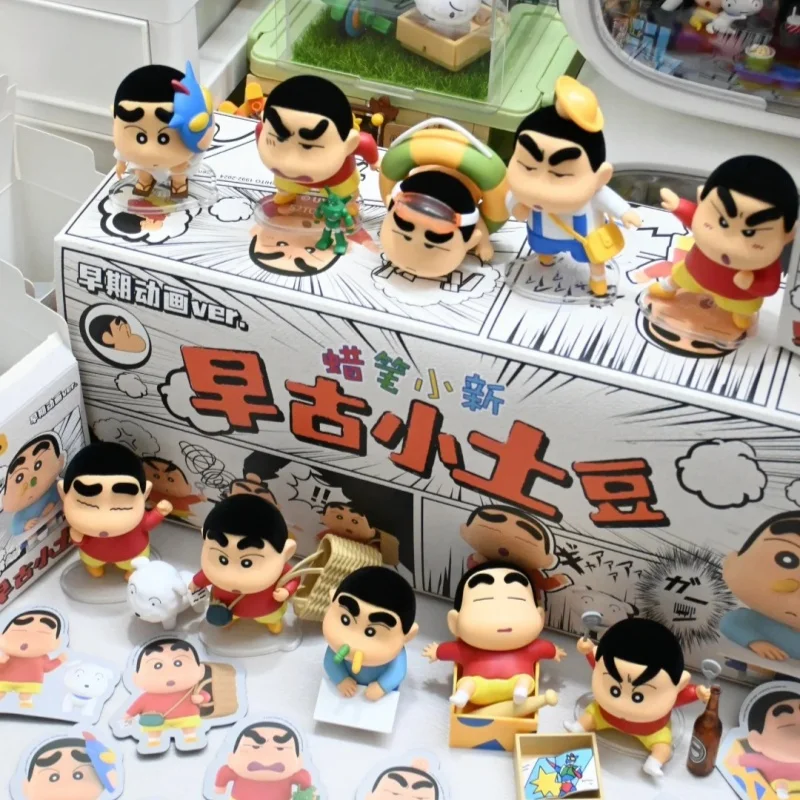

Genuine 52TOYS Shin Chan Early Ancient Small Potato Series Blind Box Kawaii Anime Figure Model Desktop Decor Toy Children's Gift