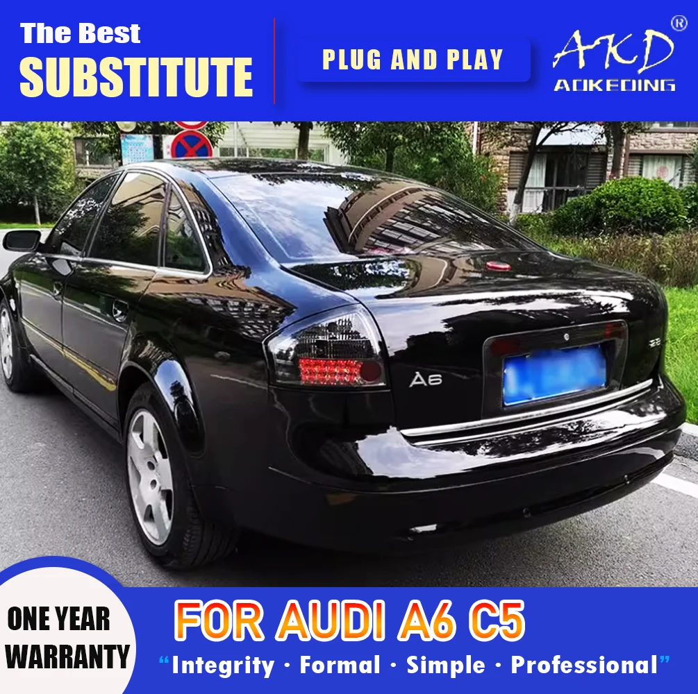 

AKD Tail Lamp for Audi A6 C5 LED Tail Light 2001-2004 A6L Rear Fog Brake Turn Signal Automotive Accessories