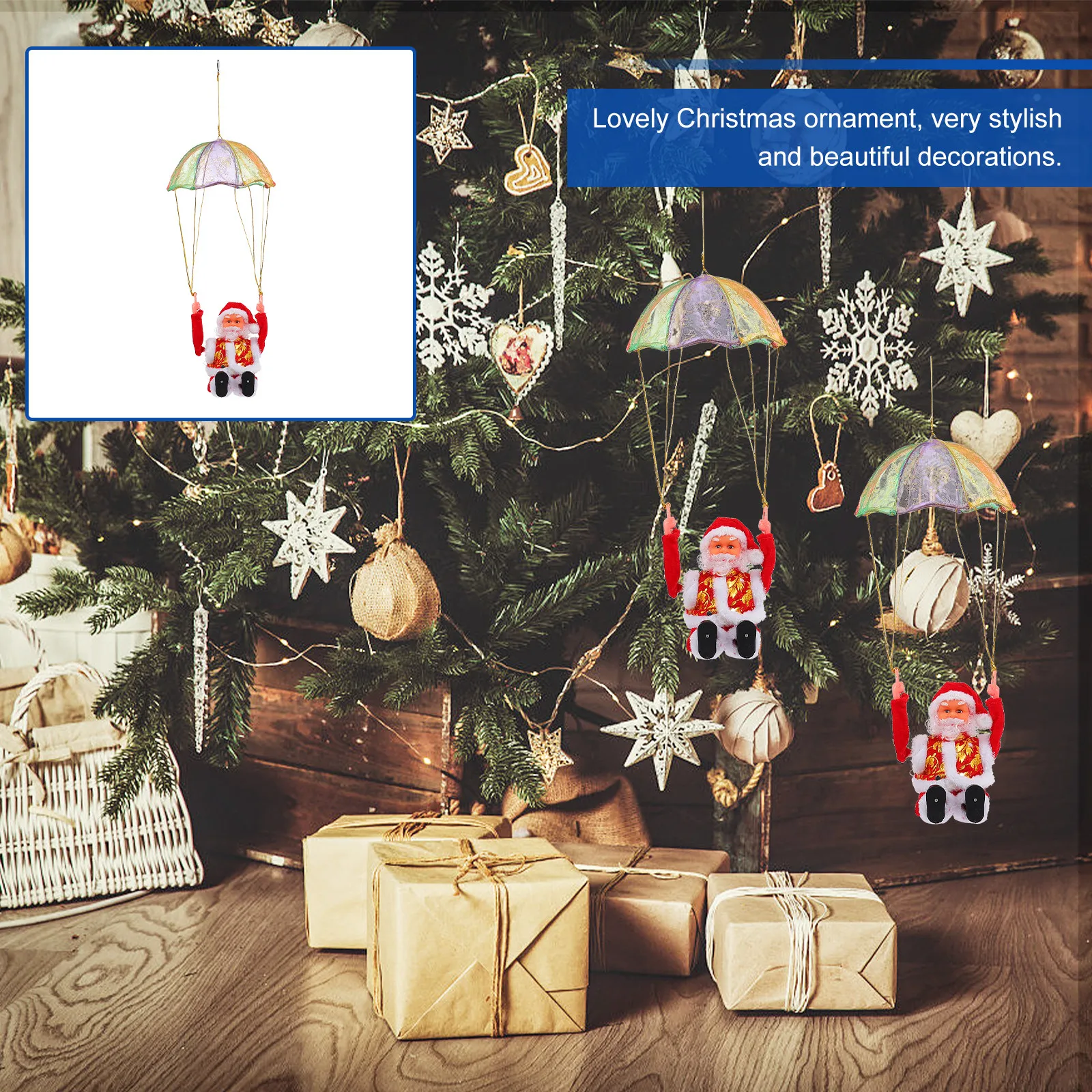 

1Pcs Christmas Santa Claus Electric Musical Plaything Decoration Kids Party Desktop Xmas Present Electric Santa Claus