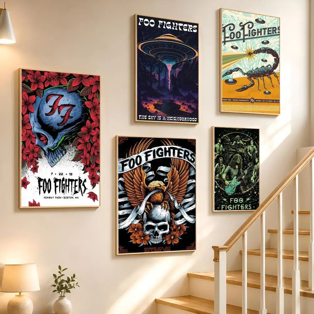 Foo Fighters Poster High-definition waterproof stickers, suitable for home décor, gifts, and holiday decorations