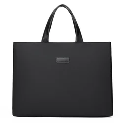 Maletín de negocios para hombre, bolso de mano portátil Oxford, antiarañazos, bolsa para reuniones de documentos, revista A4, portátil de 14 pulgadas