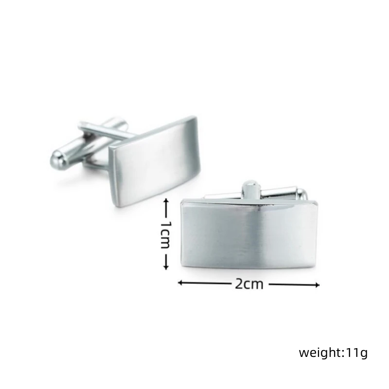 High quality laser metal cufflinks for men's wedding French shirt cuffs branded buttons, the best choice for gift giving