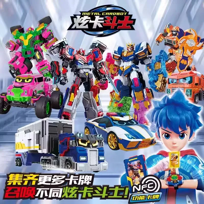 Korea Metal Carobot Transformation Robot Toys Ultimate BLUE COP MEGA TRUCKER Transforming Car Mecha Deformed Figures Child Gifts