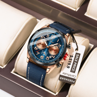 POEDAGAR Fashion Luxury Men Watch Waterproof Luminous Chronograph Date Man Watch High Quality Nylon Leather Men's Quartz Watches
