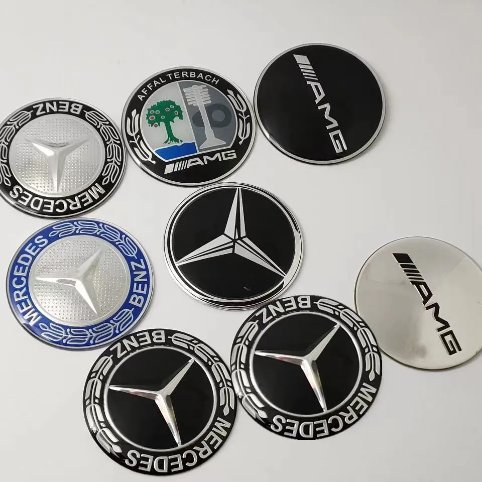 4 sztuki 56mm 65mm osłona na koło samochodu naklejka z logo dla MERCEDES BENZ W204 W205 W209 W209 W211 W212 W176 W166 W163 W221