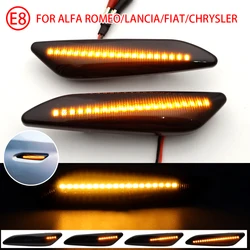 Dynamic LED Side Marker Light Arrow Turn Signal Blinker Indicator Lamp 2Pcs For Alfa Romeo 147 156 Fiat Egea Tipo 356 Lancia