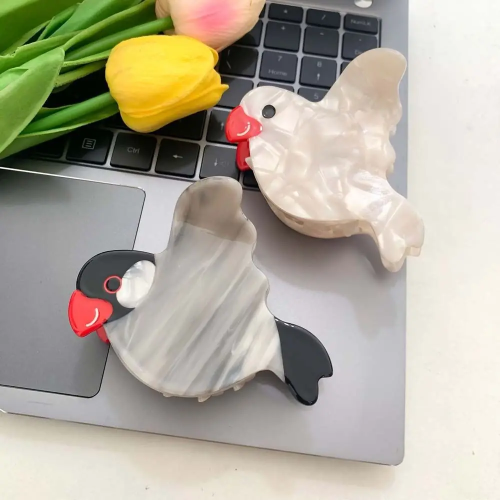 

Милая мультяшная заколка для волос в виде птицы, средний размер, корейский стиль, заколка в виде акулы, головной убор, ацетатная заколка для волос для женщин/девочек