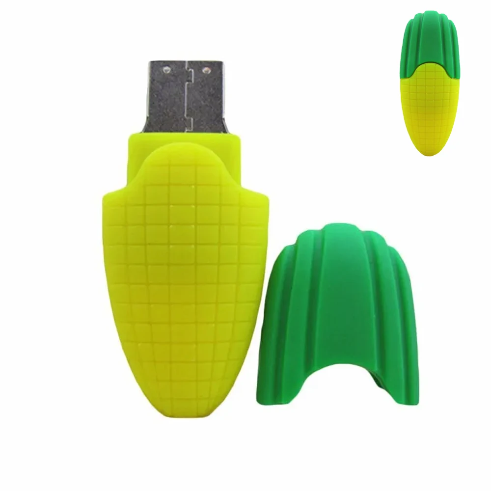 옥수수알 모양 펜 드라이브 256GB 식품 만화 USB 2.0 플래시 드라이브 128GB 64GB 32GB 초소형 메모리 스틱 귀여운 U 디스크 창의적인 선물