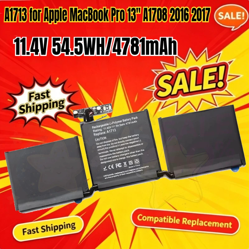 Battery A1713 for Apple MacBook Pro 13