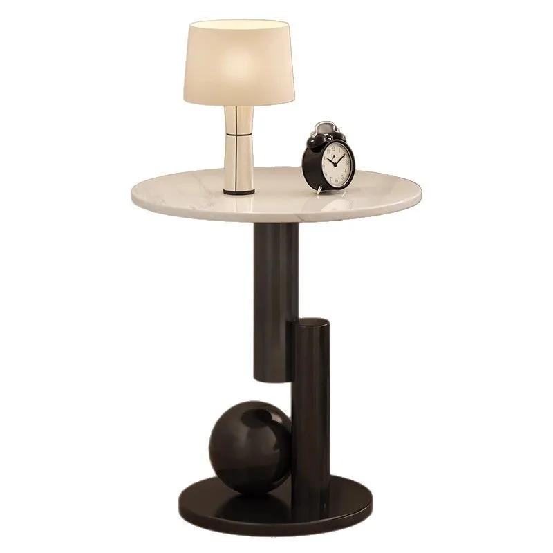 

Rock slab coffee table small table bedside table balcony office sofa living room small apartment creative light luxury round