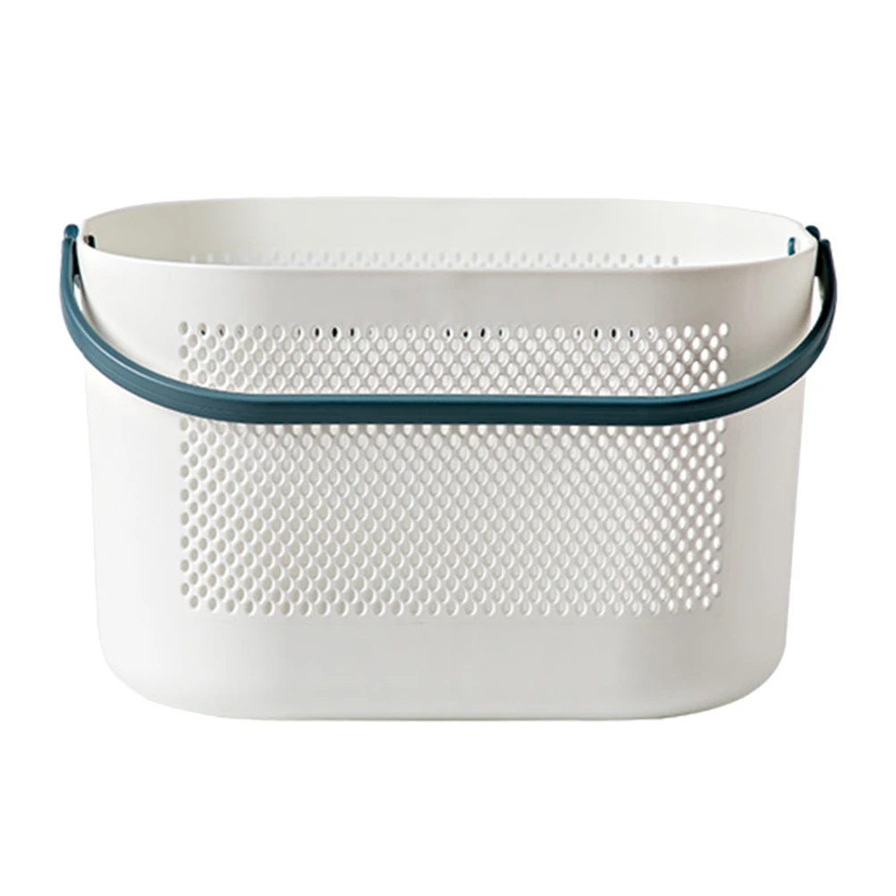 

Shower Basket Plastic Storage Container with Handles for Bathroom Kitchen Pantry Organization Shower Basket