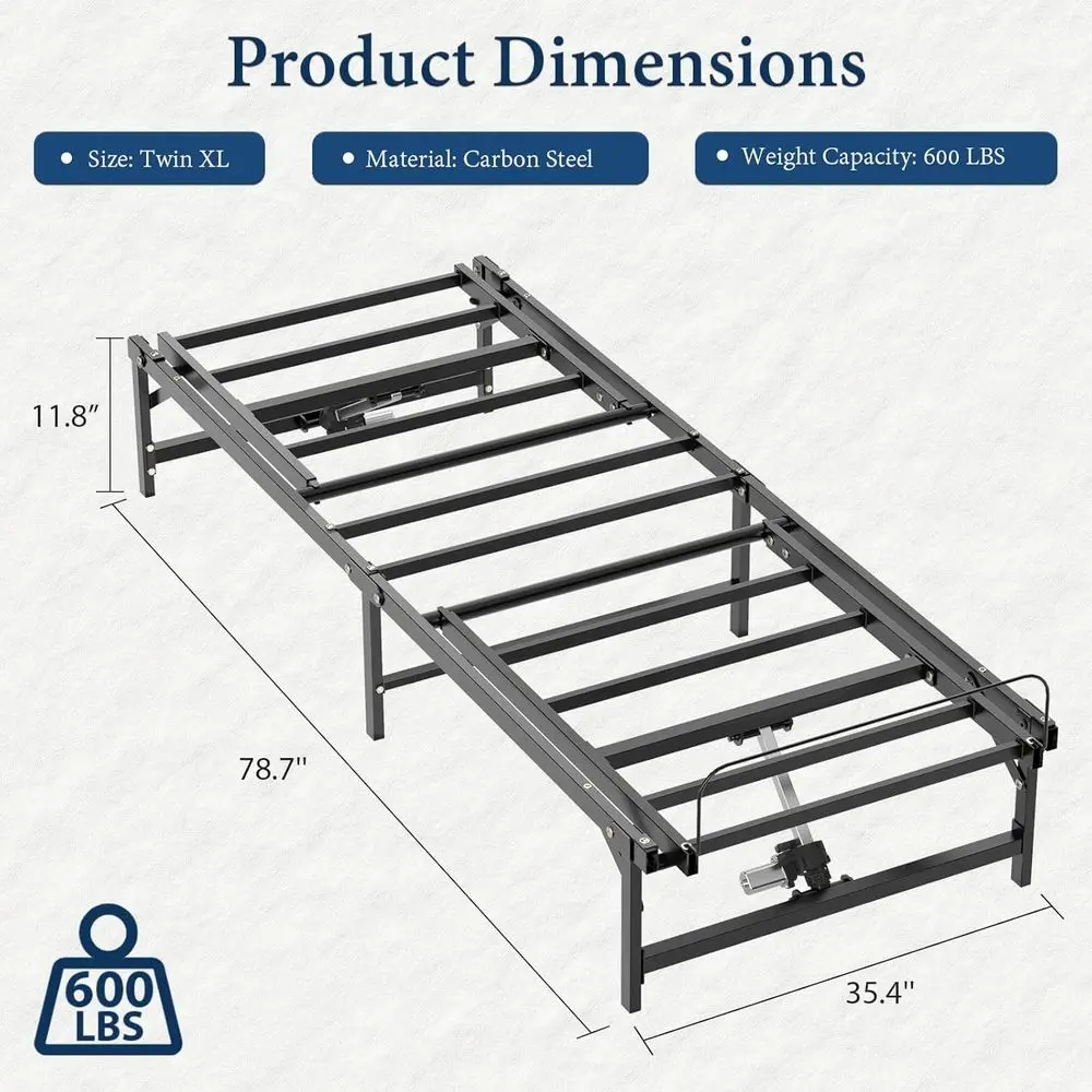 Cadre de lit réglable en acier Twin XL avec inclinaison indépendante de la tête et du pied, télécommande incluse, rétention du matelas