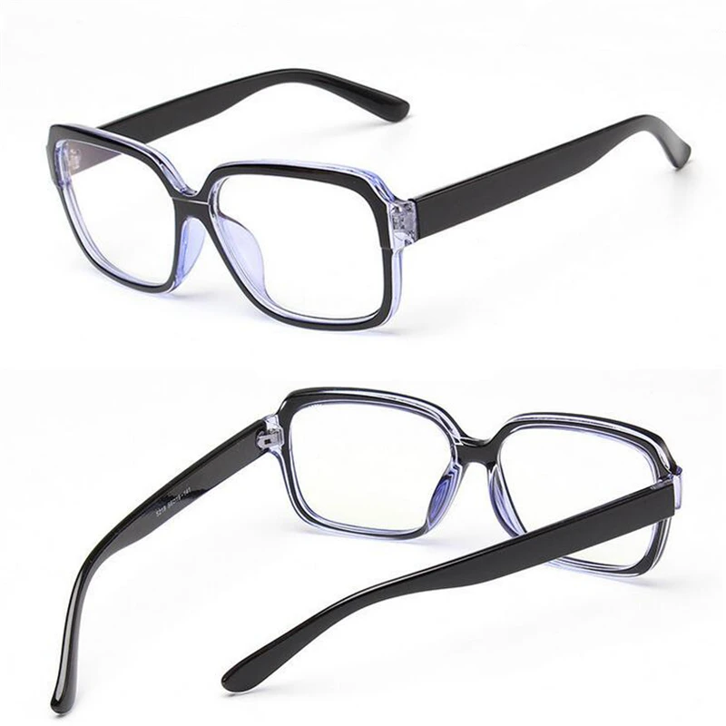 Black Red Frame Student Myopia Prescription Eyeglasses Women Men Plastic Polygon Short-sight Eyewear Diopter 0 -0.5 -0.75 To -6