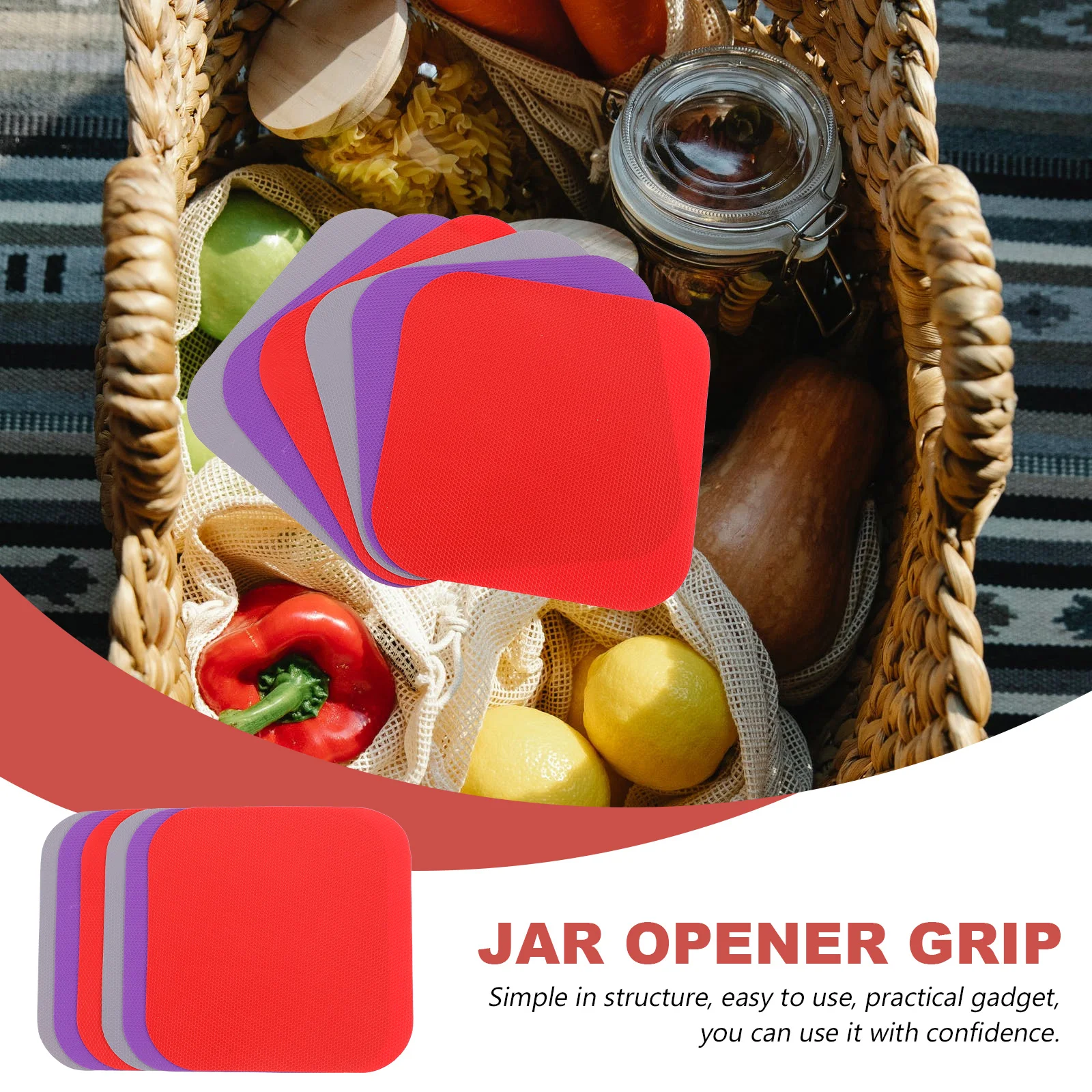 

6pcs Mats Bottle Gripper Pads Kitchen Gadgets Jar Lid Opener Gripper Pad Non Skid Design Practical Jar Opener Grip For Jars